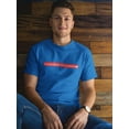thumbnail image 2 of More Love Love More Red Logo Men Royal Blue T-Shirt, Male Large, 2 of 4
