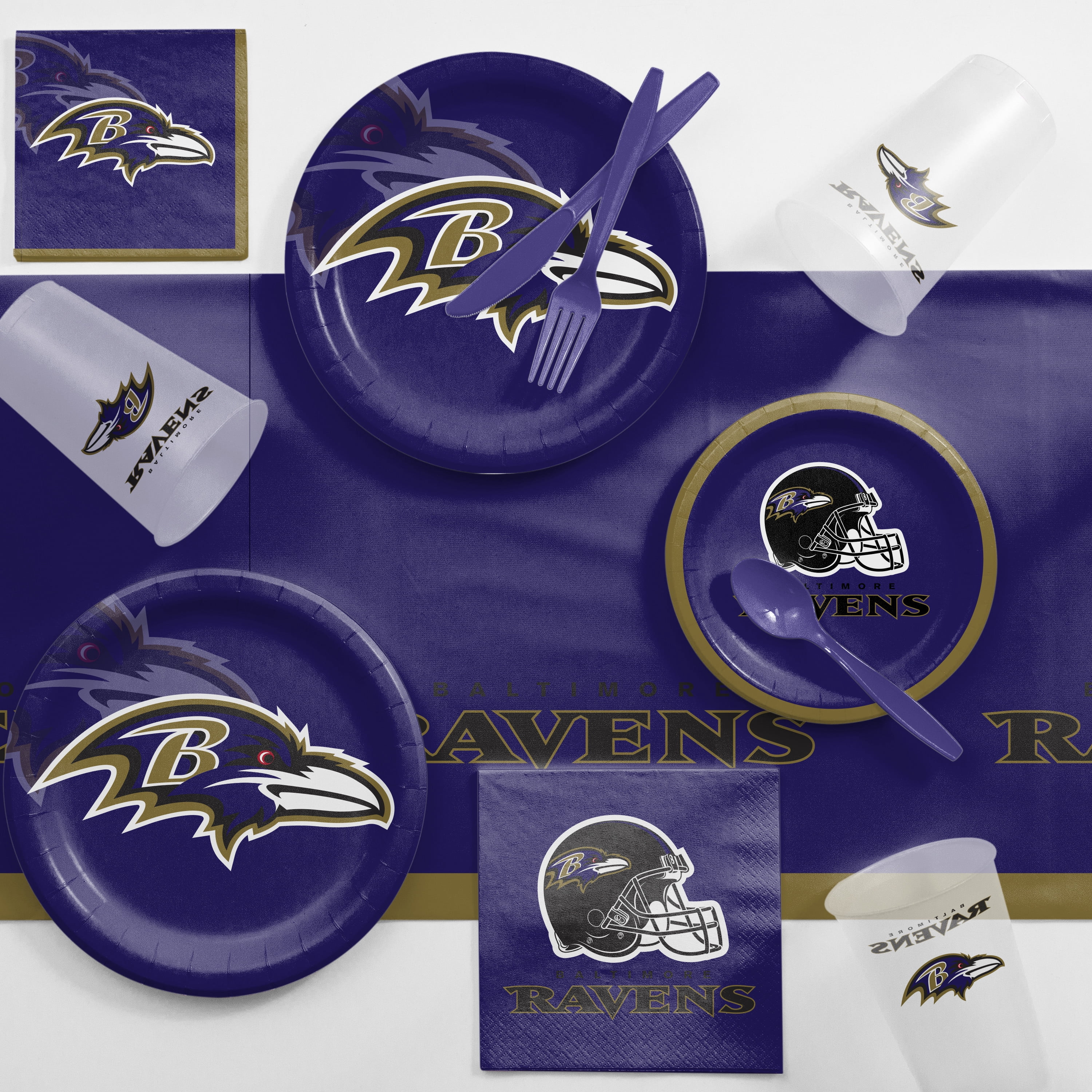 Baltimore Ravens Plastic Cups, 24 Count for 24 Guests