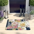 thumbnail image 2 of Pioneer Flower Floral Print Flannel Non Slip Door Rugs,Washable Door Mats Indoor,Decorative Door Mats,Dirt-Resistant and Absorbent Doormat for Entrance,Bedroom,Kitchen,Bathroom,31.5"x17", 2 of 4