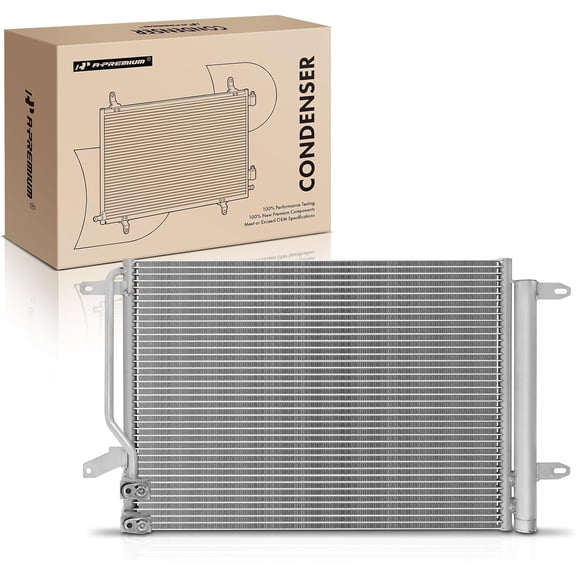 A-Premium Air Conditioning A/C Condenser Compatible with Volkswagen Beetle 2012-2015, Jetta 2011-2015, Replace# F5C0820411G