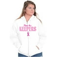 thumbnail image 3 of Breast Cancer These Are Keepers Zip Hoodie Sweatshirt Women Brisco Brands S, 3 of 6