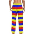 thumbnail image 2 of Colorful Stripes Ghost Pajama Pants, Men's Lounge Pants Light with Drawstring and Pockets, Christmas New Year Birthday Father's Day Gifts, Small, 2 of 7
