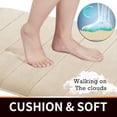 thumbnail image 2 of Alfombra de baño de espuma viscoelástica POWKOL, 61 x 40 cm, cómoda, suave, con gran absorción de agua, lavable a máquina, antideslizante, gruesa, fácil de secar, beige, 2 of 6