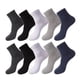 thumbnail image 5 of Jumpingount 10 Uds. De calcetines para hombre, absorbentes para el sudor, de poliéster y algodón, para negocios, informales, cómodos, calcetín Colores mezclados 2Conjunto, 5 of 6