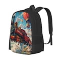 thumbnail image 1 of Fotbe Beautiful Red Train Hot Air Balloon Pattern Student Backpack –School backpack Large Capacity Durable and Ergonomic Backpack with Laptop Compartment and Multiple Pockets, 1 of 6