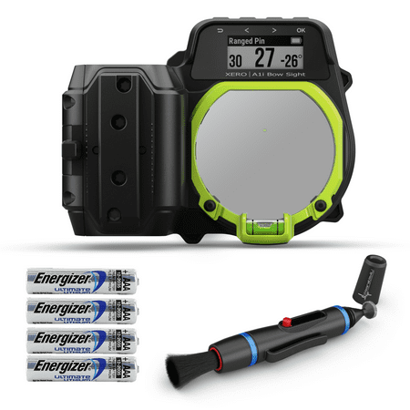 Garmin Xero A1i Bow Sight Left-Handed with Wearable4U Lens Cleaning Pen and AAA (4 Pack) Batteries Bundle