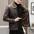 thumbnail image 2 of Chaquetas de piel sintética de vellón grueso para hombre, abrigos casuales de moda ajustados cortavientos para hombre, abrigo de piel sintética de felpa, abrigo cálido de terciopelo para invierno, 2 of 5