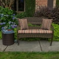 thumbnail image 3 of Casual Cushion Outdoor Throw Pillow, Striped Sunbrella Fade-Resistant for Patio Furniture, Adirondacks & Porch Swings, 18"W x 18"L, 6" thick, Reversible, Brannon Redwood, 3 of 5