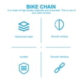 thumbnail image 4 of FONDOTIN 1Set Durable Galvanized Steel Door Chain Lock Silver Anti-Theft Latch for Bikes and Homes, 4 of 5