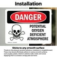 thumbnail image 3 of (2 Pack) Potential Oxygen Deficient Atmosphere OSHA Danger Sign, 3 of 7