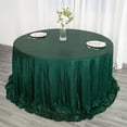 thumbnail image 3 of Efavormart 132" Wholesale Premium Table Cover Sparkly SEQUIN Round Tablecloth For Wedding Banquet Party Home Decor - Hunter Emerald Green, 3 of 11