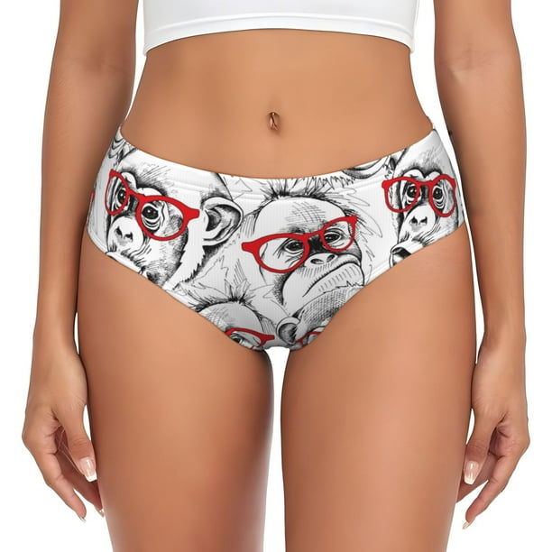 Fotbe Monkey Calzones Estampados para Mujer – Ropa Interior de Algodón, Cómoda, Suave y Elástica-Medium