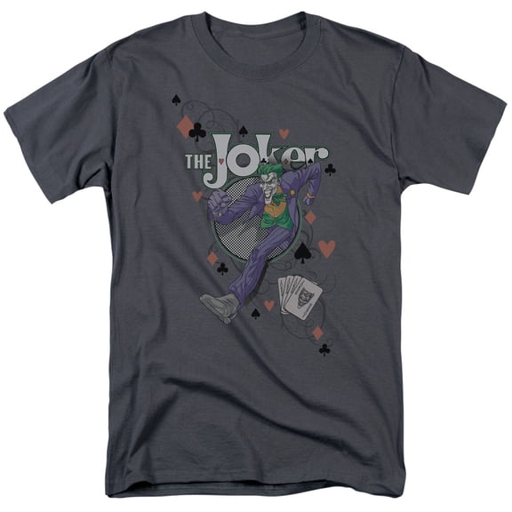 Batman Always A Joker S/S Adult 18/1 T-Shirt Charcoal