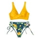 thumbnail image 1 of Traje de baño de bikini para mujer Traje de baño de dos piezas con cordones cruzados en la parte delantera, 1 of 5