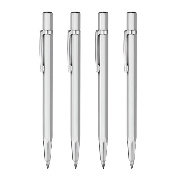 EXLEAF 2026 New 4 Pcs Tungsten Carbide Scribe Etching Engraving Pen Carve Engraver Scriber Tools for Stainless Steel Ceramics and Glass(Silver-White)