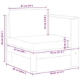 thumbnail image 4 of vidaXL Middle Sofa with 1 Armrest Dark Grey Solid Acacia Wood, 4 of 4