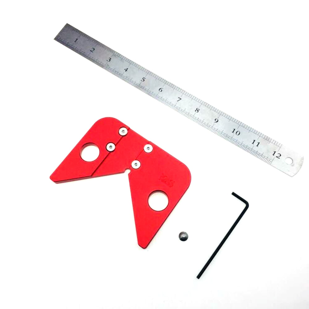 45 Degree Angle Marker Aluminum Alloy Woodworking Circle Ruler Center Line Scribe Anodizing Woodworking Tools