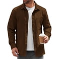 thumbnail image 1 of Camisa y chaqueta COOFANDY, ligera, casual con botones, para hombre, 1 of 5
