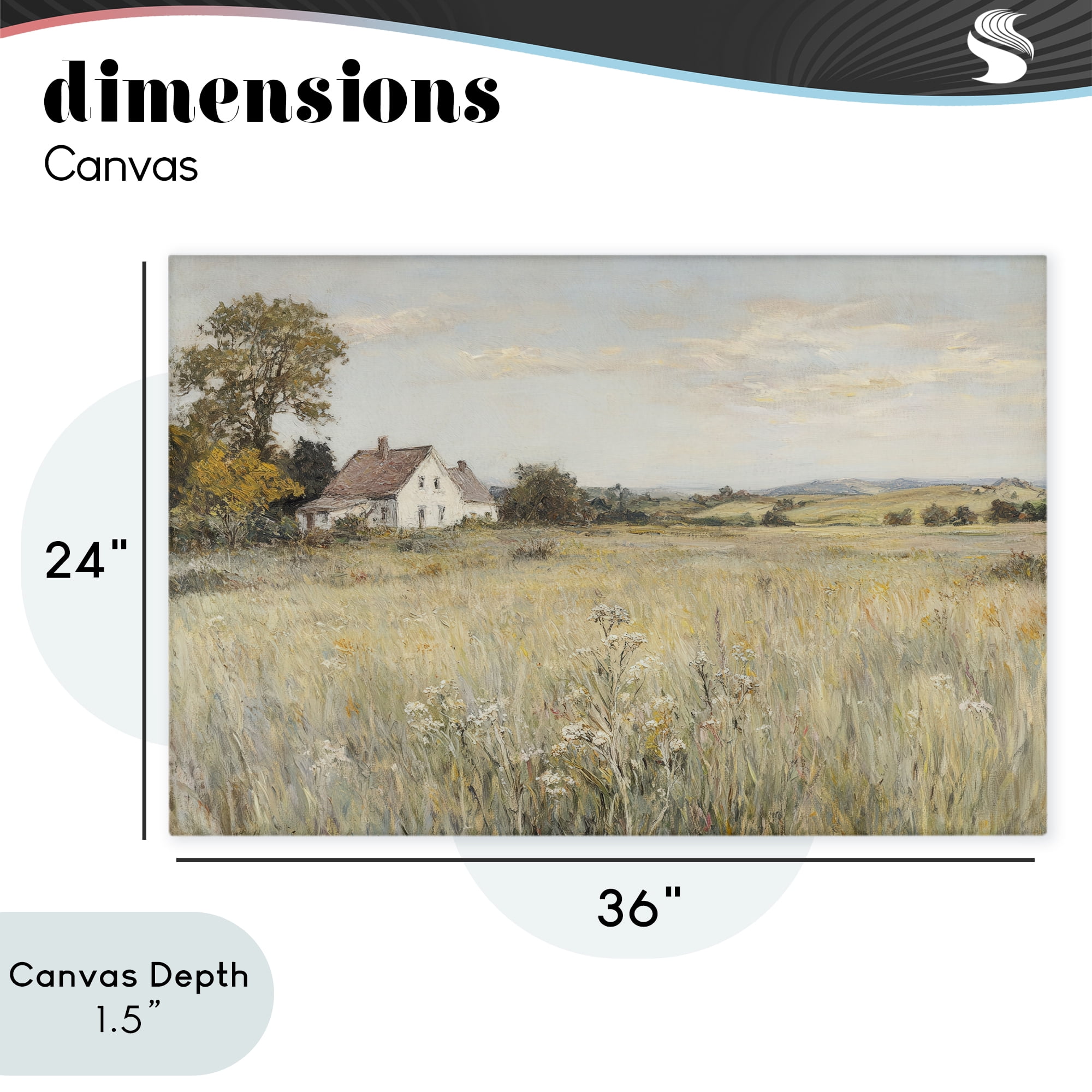 Stupell Industries Country Living in Golden Meadow Canvas Wall Art, design by Petal Prints Design