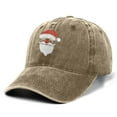 thumbnail image 2 of Shadoumai Christmas Hat for Adult, Christmas Baseball Cap, Vintage Washed Embroidered Cotton Santa Hat, 2 of 7