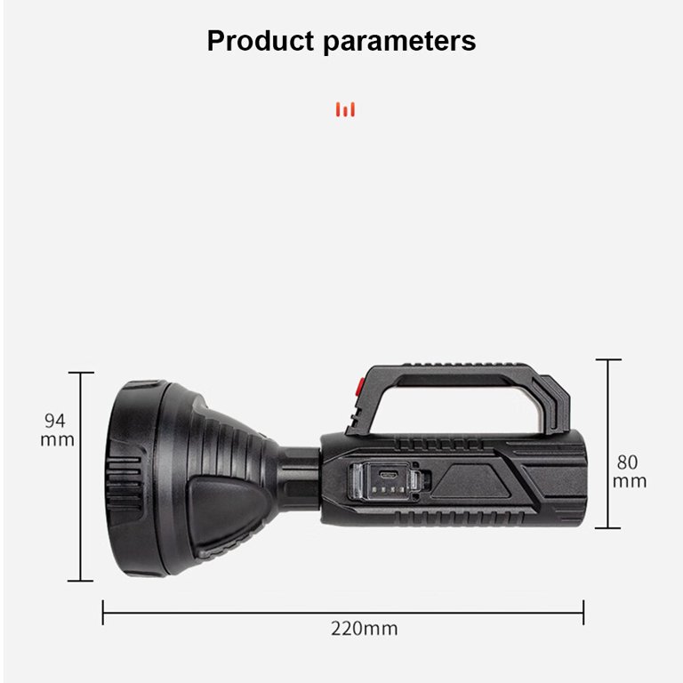 Lanterna LED Recarregável High Lumens, Super Bright 200000 Lumen