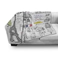 thumbnail image 3 of Hipster Soft Flannel Fleece Blanket, Paris Culture in Doodle Style Drawing Eiffel Tower Beret Croissant Blue Cheese Taxi, Cozy Plush for Indoor and Outdoor Use, 60" x 80", Multicolor, by Ambesonne, 3 of 6