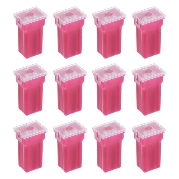 12 Pcs Tall profile Car Fuses,32V DC 30A Box Shaped Cartridge Fuse Automotive
