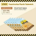 thumbnail image 4 of 3Pcs 54 X 108" Construction Disposable Plastic Covers Tablecloths Birthday Party, 4 of 6