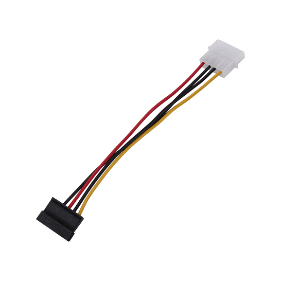 3X SATA Power Female to Molex Male Adapter Converter Cable, 6-Inch