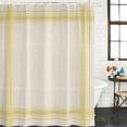 thumbnail image 2 of Yellow Grid Lines Bathroom Shower Curtains with 12 Hooks Polyester Waterproof Shower Curtain for Stalls and Bathtubs Modern Simple Stripes Texture Beige Decorative Bathroom Curtain 48x72 Inches, 2 of 9