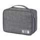 thumbnail image 2 of Organizador de electrónica organizador impermeable bolsa para accesorios electrónicos doble almacenamiento a prueba - Grey Gris perfecl Estuche de almacenamiento, 2 of 8