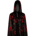 thumbnail image 4 of Jiibva Halloween Bloody Cape Horror Blood Stain Costume Cloak Vampire Zombie Black 130x110cm, 4 of 7