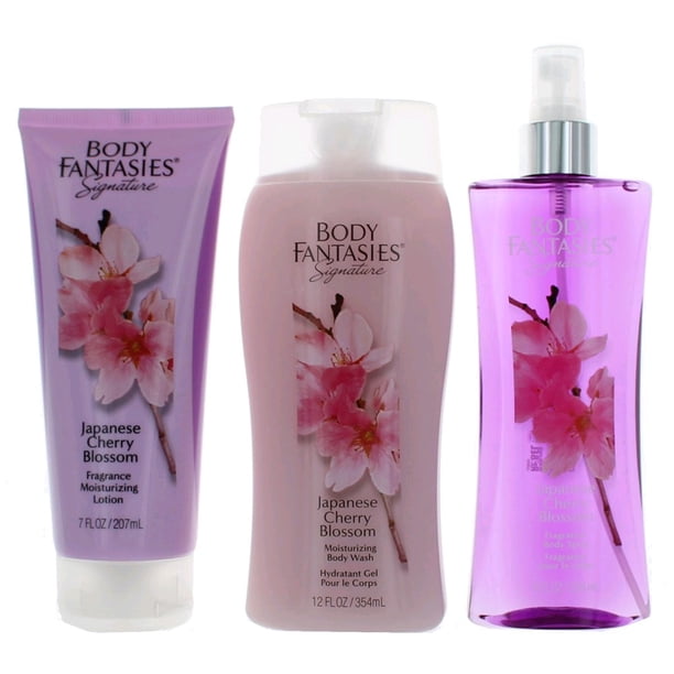 Japanese Cherry Blossom by Body Fantasies, 3 Pack 8 oz Fragrance Body Spray for Women main image 0