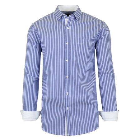 GBH Men s Long Sleeve Slim Fit Cotton Stretch Pinstripe GBH Men s Long Sleeve Slim Fit Cotton Stretch Pinstripe