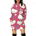 thumbnail image 5 of Sudadera con capucha de dibujos animados Kawaii HELLO KITTY para mujer, sudadera con estampado gráfico Y2K de estilo Harajuku, sudadera con capucha de los años 90 para mujer, 5 of 5