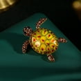 thumbnail image 4 of tasrioml Sea Turtle Brooch Oil-dripping Rhinestone Animal Shape Retro Personality Gift Alloy Women Men Business Suit Lapel Pin Fashion Jewelry, 4 of 7