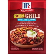 McCormick 30% Less Sodium Chili Mild Seasoning Mix, 1.25 oz Envelope