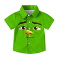 thumbnail image 4 of Piuwrlz Green Short Shirts Sleeve Teen Boys Graphic polo Pocket Pullover T Shirts Green Size 12 Years, 4 of 9