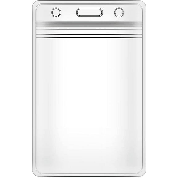 10 Pcs Vertical ID Badge Holders Clear Sealable Waterproof Protector Holder Name Tags Badge Holders