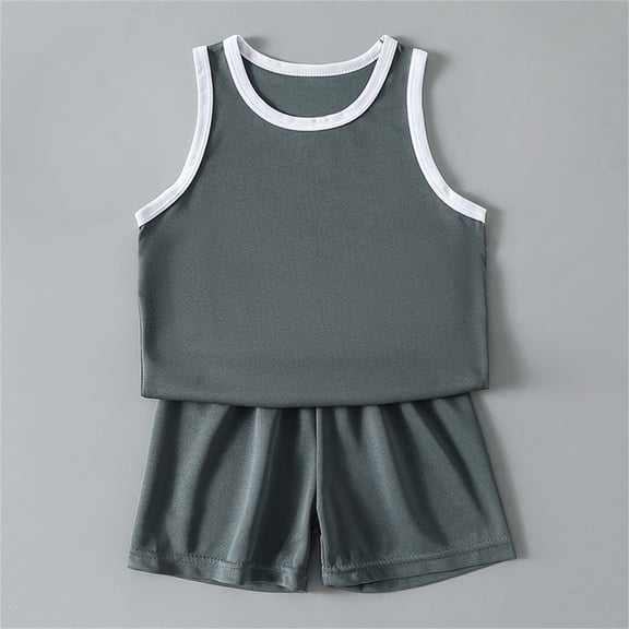 Sentuca Toddler Boys Clothes, Summer Tank Tops and Shorts Sports Outfit Sets Casual Kids Clothing