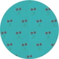 thumbnail image 1 of Ahgly Company Machine Washable Indoor Round Transitional Aqua or Cyan Blue Area Rugs, 4' Round, 1 of 7