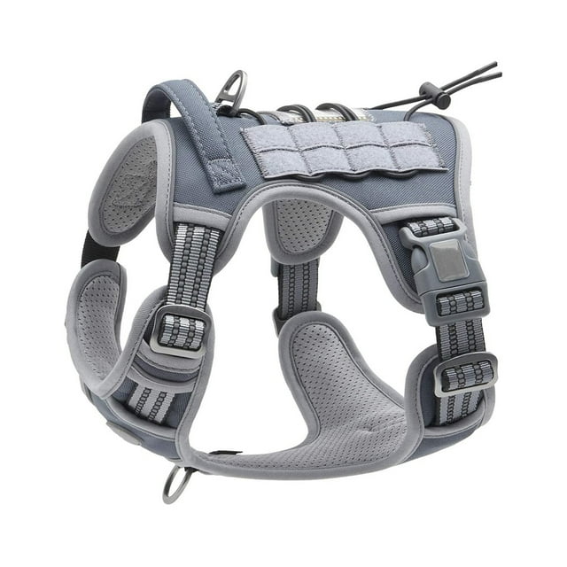 Reflective Tactical Harness For Large Small Dogs Training Vest Leash Pet Harness And Leash Set For Dog Outdoor Adjustable Padded