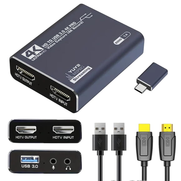 Tarjeta de captura dobestyou 4K gris HDMI USB 3.0 para streaming