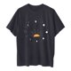 thumbnail image 3 of ICHUANYI Clearance Women's Vintage Sun And Printed Pattern Casual Short Sleeve Tops Blouse(Dark Gray, S) ICHUANYI WER2023080700857, 3 of 8