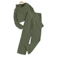 thumbnail image 2 of Esaierr Girls Knit Sweatshirt Pants 2Pcs Outfit Set for Kids Teen Knit Hooded Sweatsuit Top + Long Pants Set Spring Winter Fall Clothes Big Girls Tracksuits Sets for 8-14Years, 2 of 8