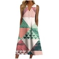 thumbnail image 4 of TSADFHJI Jupe en Laine Mode Femme Imprimé Numérique Poche Col en V Robe Décontractée Ample TG, 4 of 4