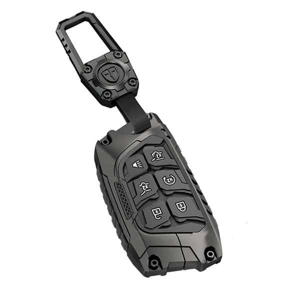 Alloy Protection Key Fob Cover Compatible with Cadillac 2020 - 2024 Escalade/CT5/XT5 - 6 Buttons Keychain Accessory