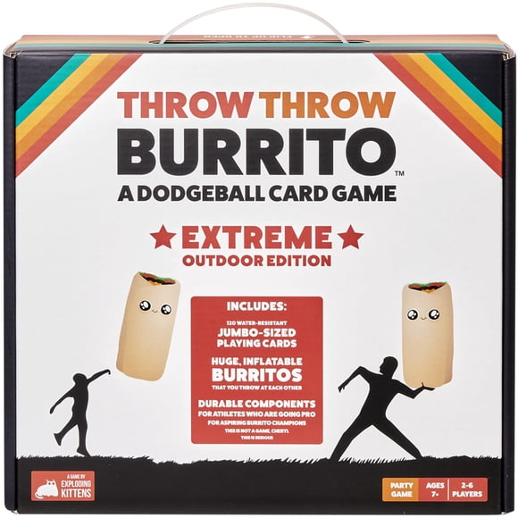 Throw Throw Burrito by Exploding Kittens: Extreme Outdoor Edition - Un juego de cartas de Exploding Kittens LLC Exploding Kittens LLC