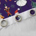 thumbnail image 4 of Manfei Cute Nutcracker Black Out Curtains for Kids, Christmas Tree Snowflake Curtains Pack of 2 (42x63 Each), Dark Purple Merry Xmas Bedroom Curtains, Luxury Bedroom Decor, 4 of 6