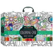 Kaleidoscope: Ultimate Coloring Nature Carry Case Art Kit W/ 2 Coloring Books, Colored Pencils, Fineliner Markers